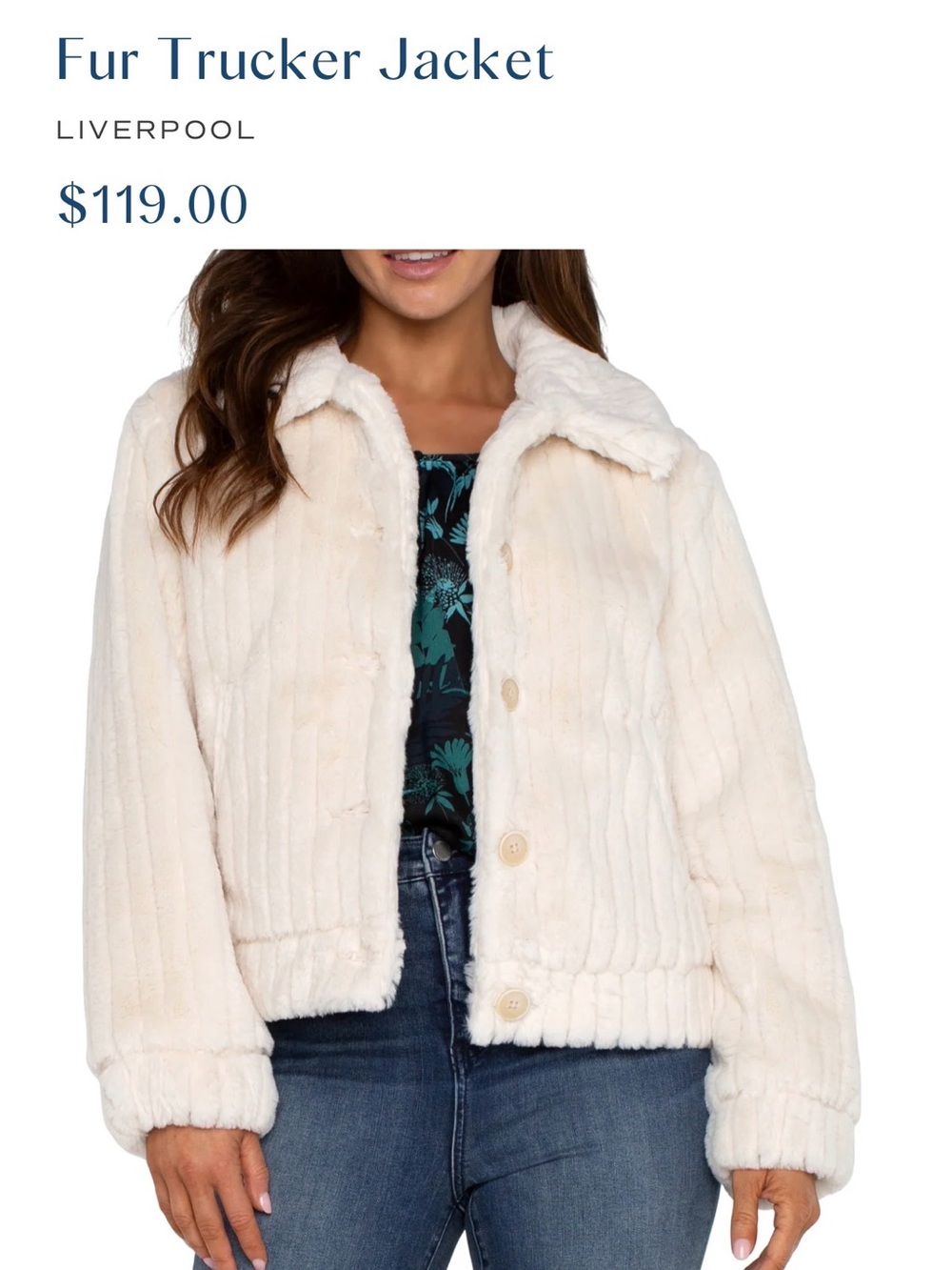 Fur Trucker Jacket
LIVERPOOL $119 MSRP